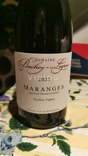 Bourgogne Maranges Domaine Bacheylegros Vieilles Vignes 2021