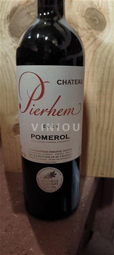 Viner Rouge sec Château Pierhem 2014 Frankrike Bordeaux Pomerol AOC