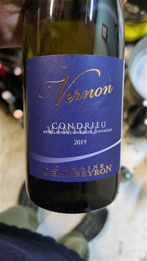 Rhône Valley Condrieu Domaine Chambeyron Vernon 2019