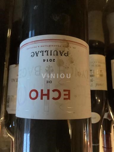 Bordeaux Pauillac Lynchbages Écho de Lynch-Bages 2014