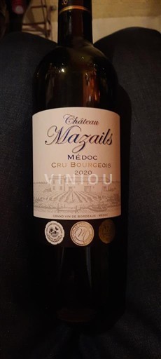 Bordeaux Médoc Cru Bourgeois Château Mazails 2020