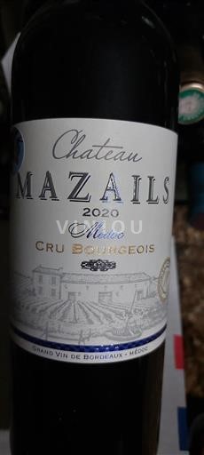 Bordeaux Médoc Cru Bourgeois Château Mazails 2020