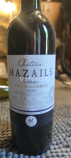 Bordéus Médoc Cru Bourgeois Château Mazails 2020