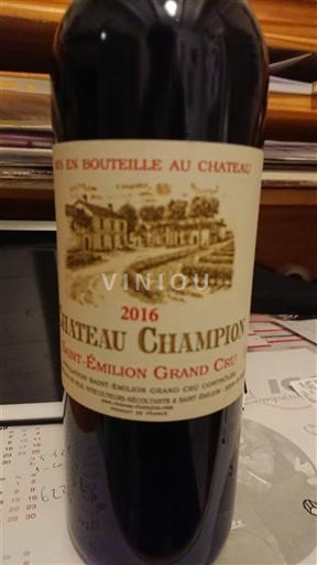 Bordeaux Saint-Émilion Grand Cru Grand Cru Château Champion 2016