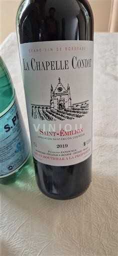 Bordéus Saint-Émilion Grand Cru Château La Chapelle Condat 2019