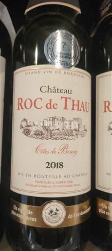 Bordeaux Côtes-de-bourg Château Roc De Thau 2018