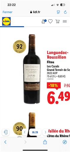Languedoc Fitou Cazalestel Grand Terroir de Schistes 2022