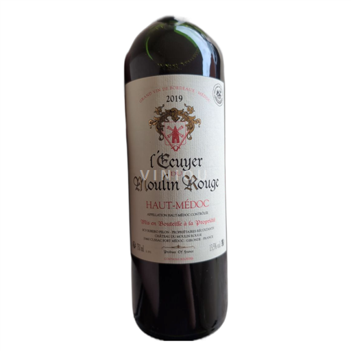 Vin Rouge sec L'Ecuyer Château Moulin Rouge 2019 France Bordeaux Haut-Médoc AOC