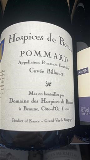 Burgundy Pommard Grand Cru Hospices De Beaune Billardet 2015
