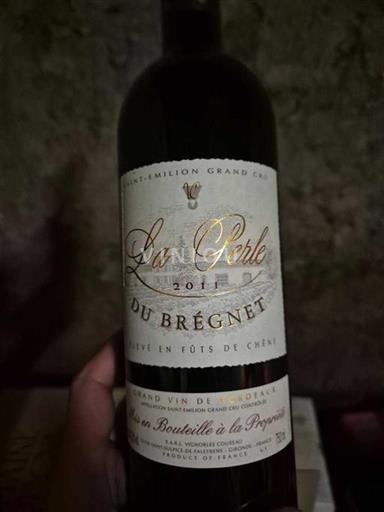 Bordeaux Saint-Émilion Grand Cru Grand Cru La Perle Du Brégnet 2011
