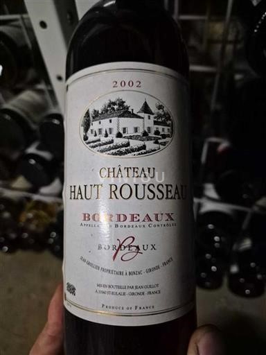 Bordeaux Château Haut Rousseau 2002