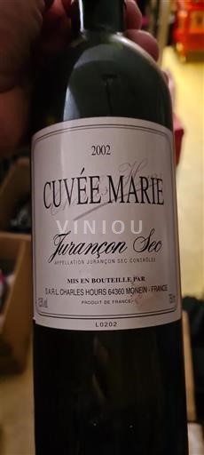 Sydvestfrankrig Jurançon Cuvée Marie 2002