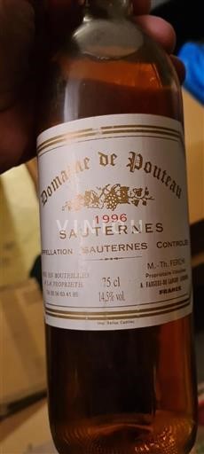 Burdeos Sauternes Domaine Pouteau 1996