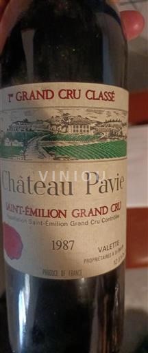 Burdeos Saint-Émilion Gran Cru 1er Grand Cru Classé Château Pavie 1987