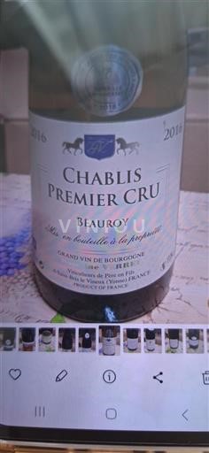 Bourgogne Chablis premier cru Premier Cru Verret Beauroy 2016