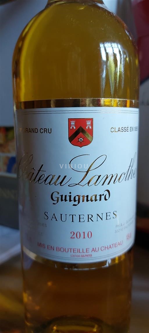 Bordeaux Sauternes Grand Cru Château Lamothe Guignard 2010