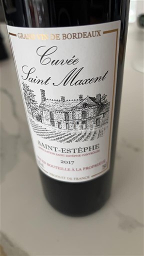 Bordeaux Saint-Estèphe Cuvée Saint Maxent 2017