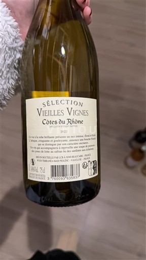 Rhônevallei Côtes-du-rhône Sélection Vieilles Vignes 2023