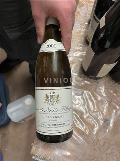 Burgundy Côte de Nuits Villages Grand Cru Philippe Rossignol Clos des Mazi%c3%a8res 2000