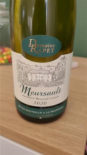 Burgundy Meursault Domaine Rapet 2020