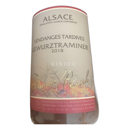 Alsazia Gewürztraminer Francis Risch Vendanges tardives 2018