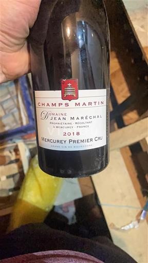 Bourgondië Mercurey Premier Cru Domaine Jean Maréchal Champs Martin 2018