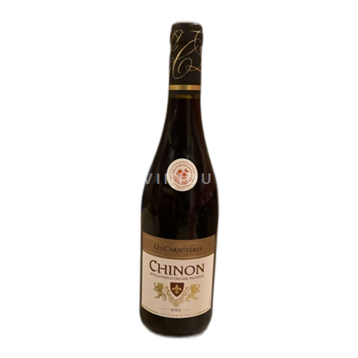 Vin Rouge sec Les Caractères 2023 France Vallée de la Loire Chinon AOC hve