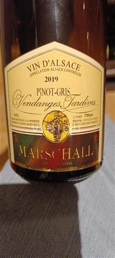 Alsace Not Specified Marschall Vendanges Tardives 2019