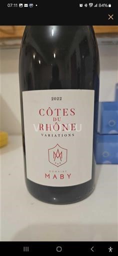 Rhône Valley Côtes-du-Rhône Domaine Maby Variations 2022