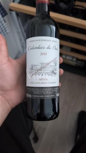 Burdeos Médoc Colombier Du Parc 2018