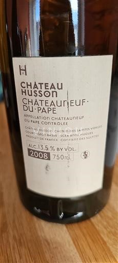 Thung lũng Rhône Châteauneuf-du-pape Château Husson 2008