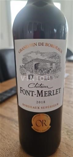 Bordeaux Bordeaux Supérieur Château Fontmerlet 2018