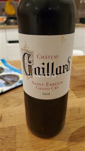 Bordeaux Saint-Émilion Grand Cru Grand Cru Château Gaillard 2016