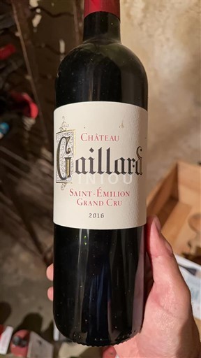 Bordeaux Saint-Émilion Grand Cru Grand Cru Château Gaillard 2016