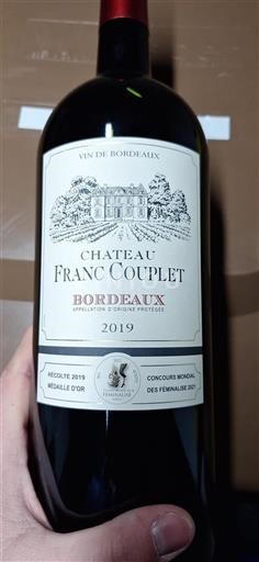 Bordeaux Château Franc Couplet 2019