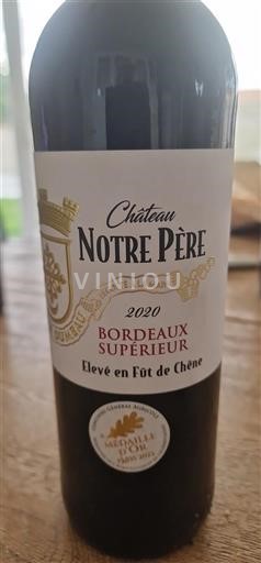 Bordeaux Bordeaux Supérieur Château Notre Père 2020