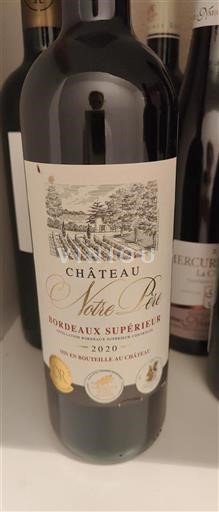 Bordeaux Bordeaux supérieur Château Notre Père 2020