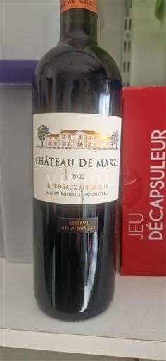 Bordeaux Bordeaux supérieur Château Marze Réserve de la Famille 2022