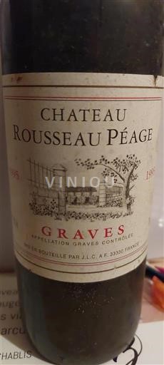 Bordeaux Graves Château Rousseau Péage 1995