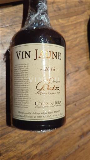 Jura Côtes-du-jura Domaine Badoz Vin Jaune 2018