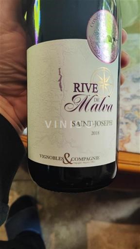 Rhônen laakso Saint-Joseph Vignobles&compagnie Rive de Malva 2018