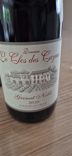 Vallée du Rhône Vacqueyras Le Clos Des Cazaux Grenat Noble 2020