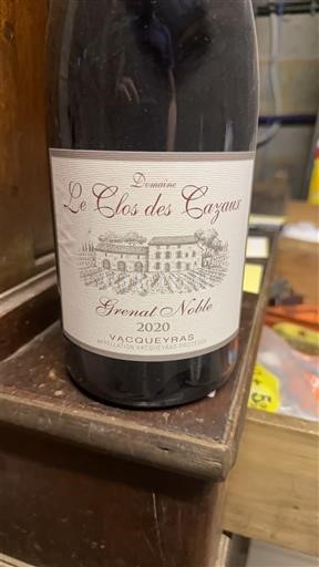 Rhône Valley Vacqueyras Le Clos Des Cazaux Grenat Noble 2020
