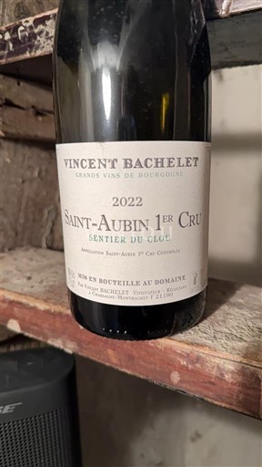 Wines Blanc sec Sentier du Clou Vincent Bachelet 2022 France Burgundy Saint-Aubin AOC Premier Cru