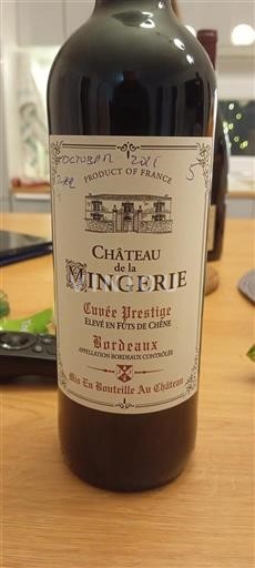 Bordeaux Château La Mingerie Prestige 2020