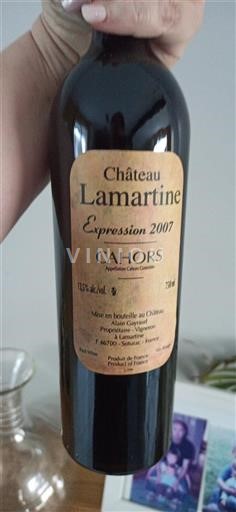 Sudoeste Cahors Château Lamartine Expression 2007