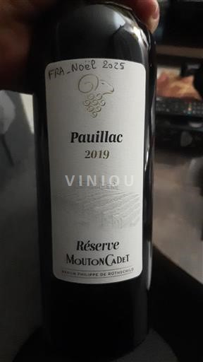 Bordeaux Pauillac Mouton Cadet Réserve 2019