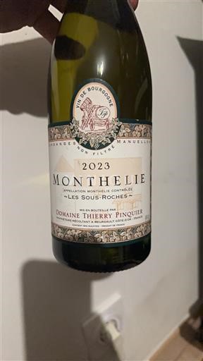 Burgundy Monthélie Domaine Thierry Pinquier Les Sous-Roches 2023