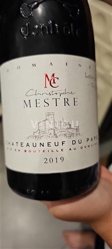 Vin Rouge sec Domaine Christophe Mestre 2019 France Vallée du Rhône Châteauneuf-du-pape AOC