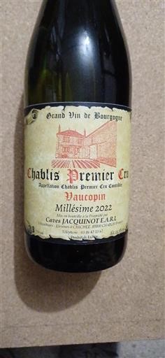 Borgoña Chablis Premier Cru Premier Cru Caves Jacquinot Earl Vaucoupin 2022